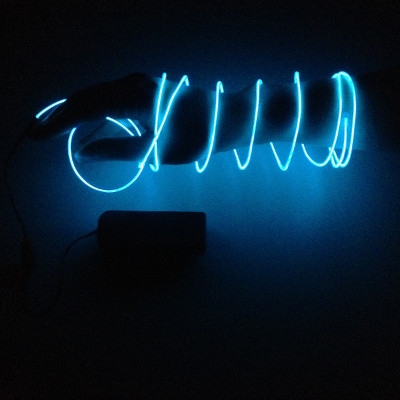 Alambre electroluminiscente azul
