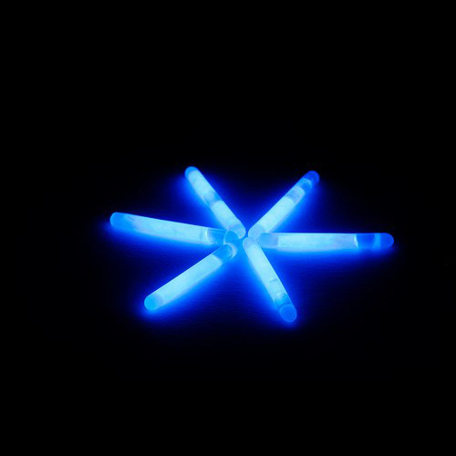 Glowsticks 4 cm azul 50 piezas